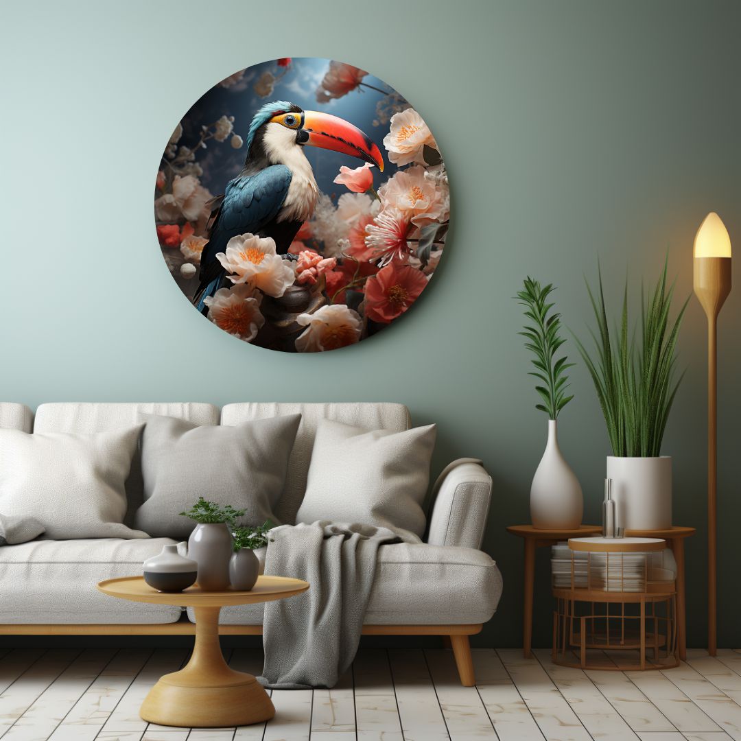 Bloom toucan-[Aluminium]-[Canvas]-[Poster]-[plexiglas]-luxeprintz