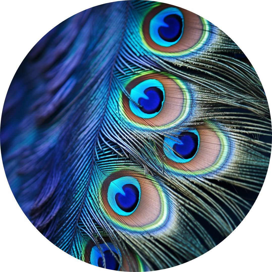 Blue Peacock Feathers-[Aluminium]-[Canvas]-[Poster]-[plexiglas]-luxeprintz