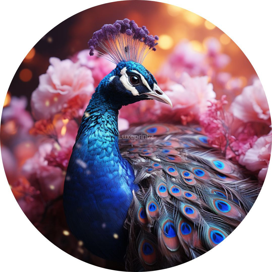 Floral Peacock-[Aluminium]-[Canvas]-[Poster]-[plexiglas]-luxeprintz