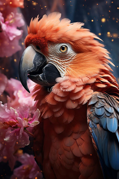 Flower Macaw-[Aluminium]-[Canvas]-[Poster]-[plexiglas]-luxeprintz