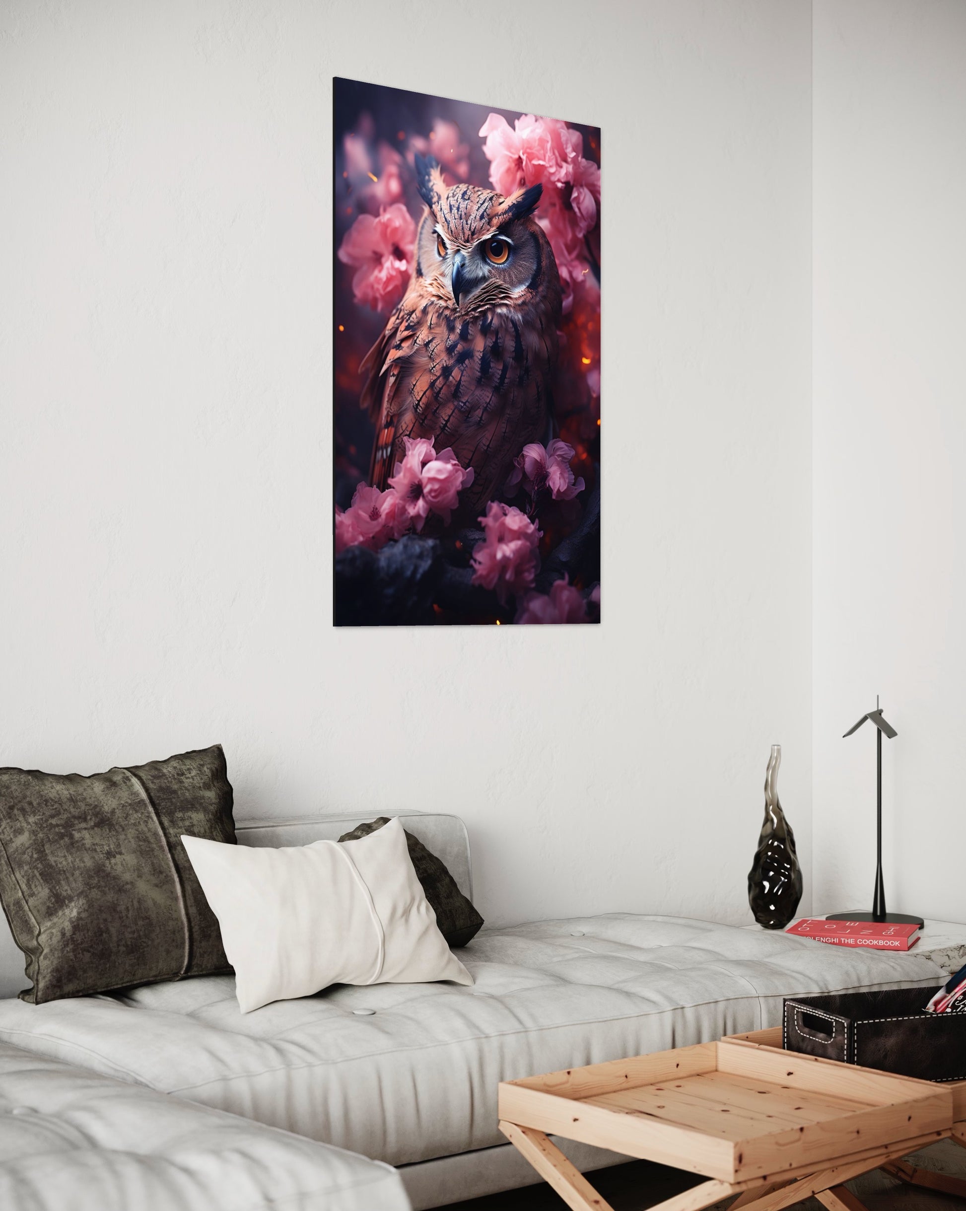 Floral Owl-[Aluminium]-[Canvas]-[Poster]-[plexiglas]-luxeprintz