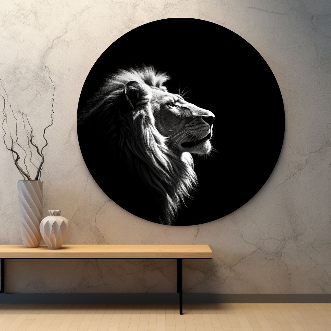 Moonlight Lion-[Aluminium]-[Canvas]-[Poster]-[plexiglas]-luxeprintz