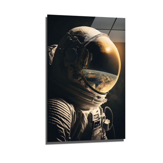 Black & Gold astronaut-[Aluminium]-[Canvas]-[Poster]-[plexiglas]-luxeprintz