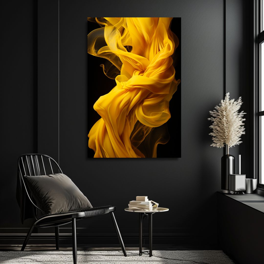 Black and gold smoke-[Aluminium]-[Canvas]-[Poster]-[plexiglas]-luxeprintz