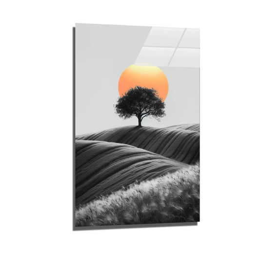 calm hill sunset-[Aluminium]-[Canvas]-[Poster]-[plexiglas]-luxeprintz