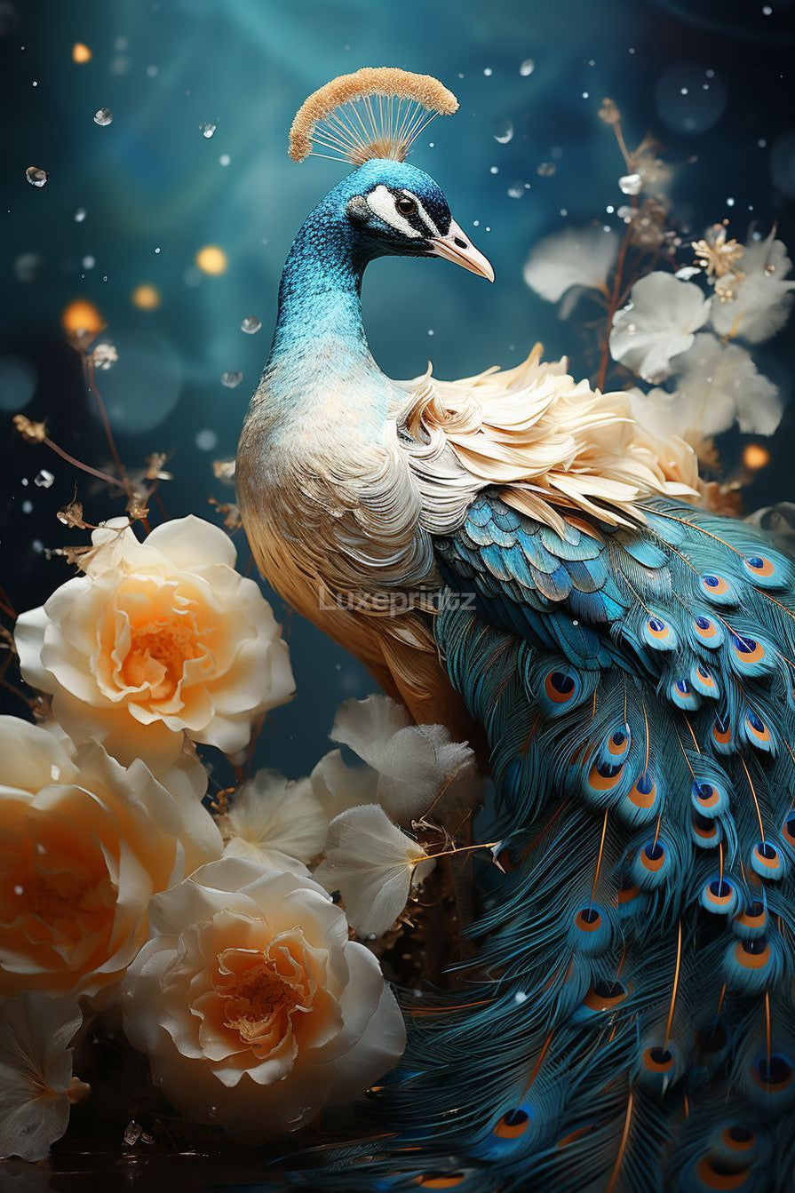 Peacock Elegance-[Aluminium]-[Canvas]-[Poster]-[plexiglas]-luxeprintz