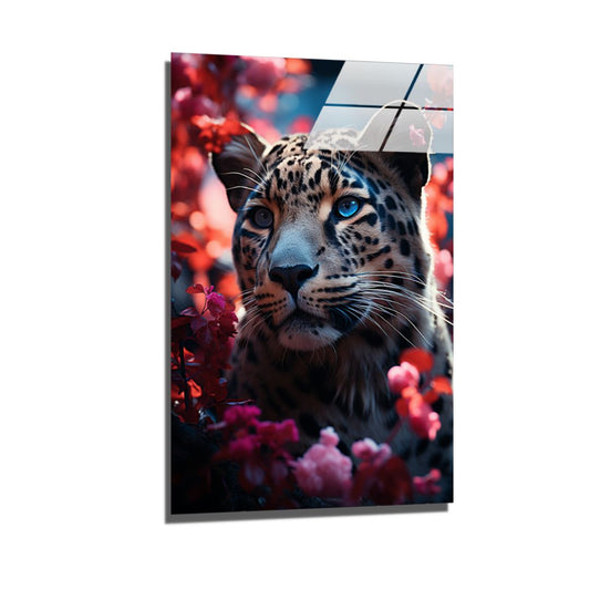 Red Blossom Jaguar-[Aluminium]-[Canvas]-[Poster]-[plexiglas]-luxeprintz