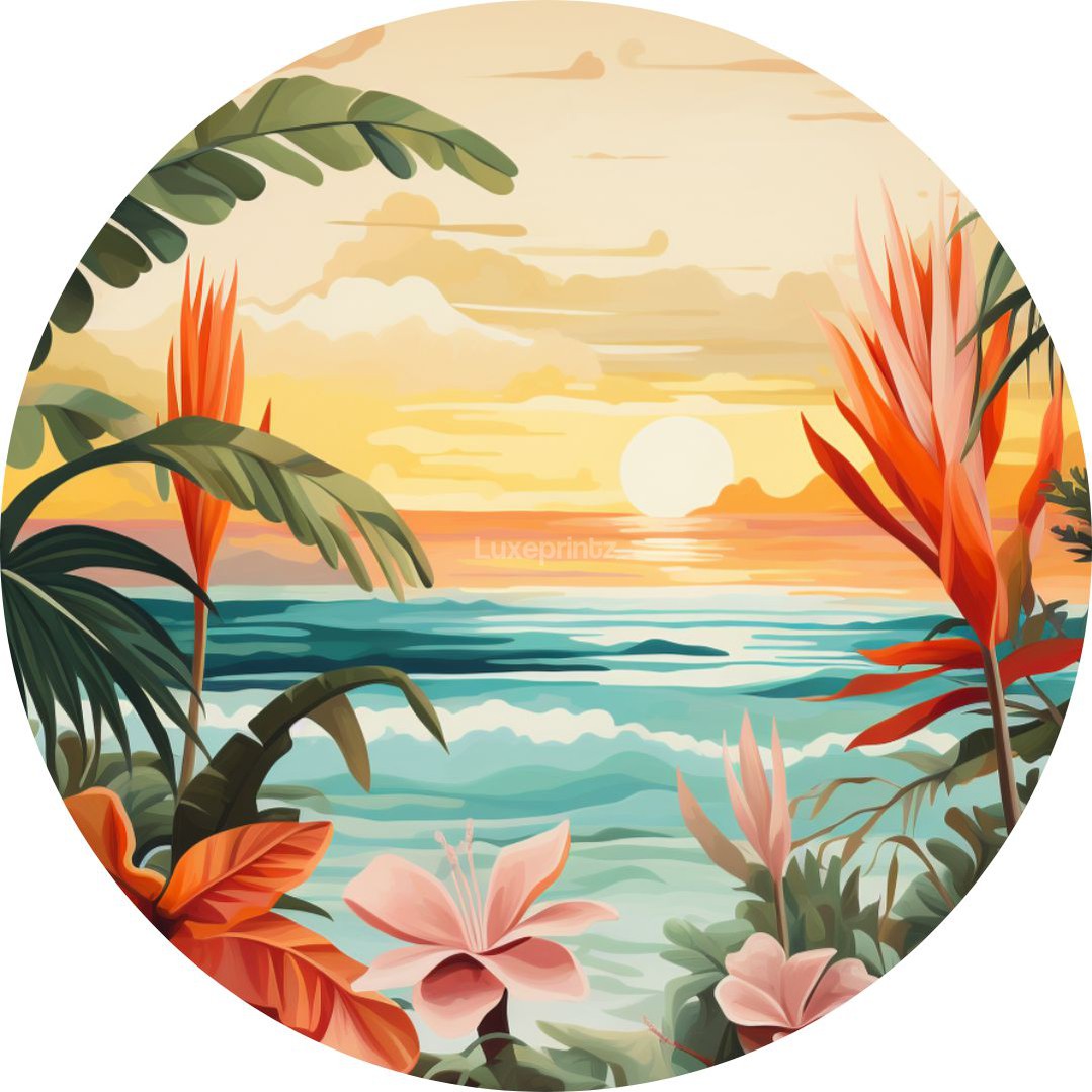 Tropical sunset-[Aluminium]-[Canvas]-[Poster]-[plexiglas]-luxeprintz