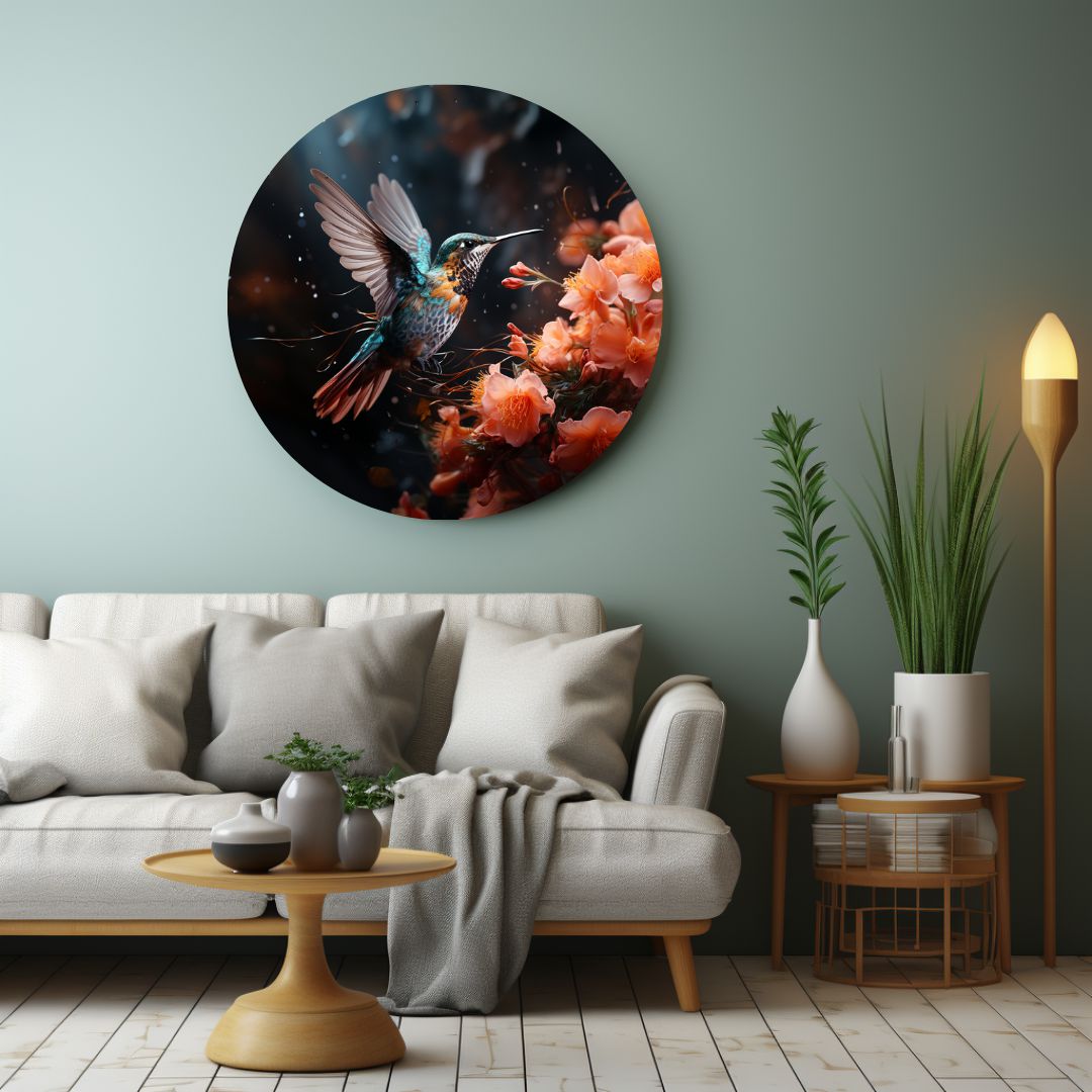 Vivid hummingbird-[Aluminium]-[Canvas]-[Poster]-[plexiglas]-luxeprintz