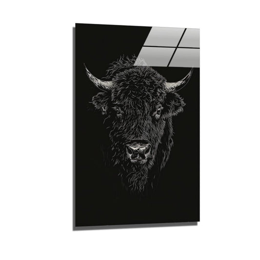 bison in black-[Aluminium]-[Canvas]-[Poster]-[plexiglas]-luxeprintz