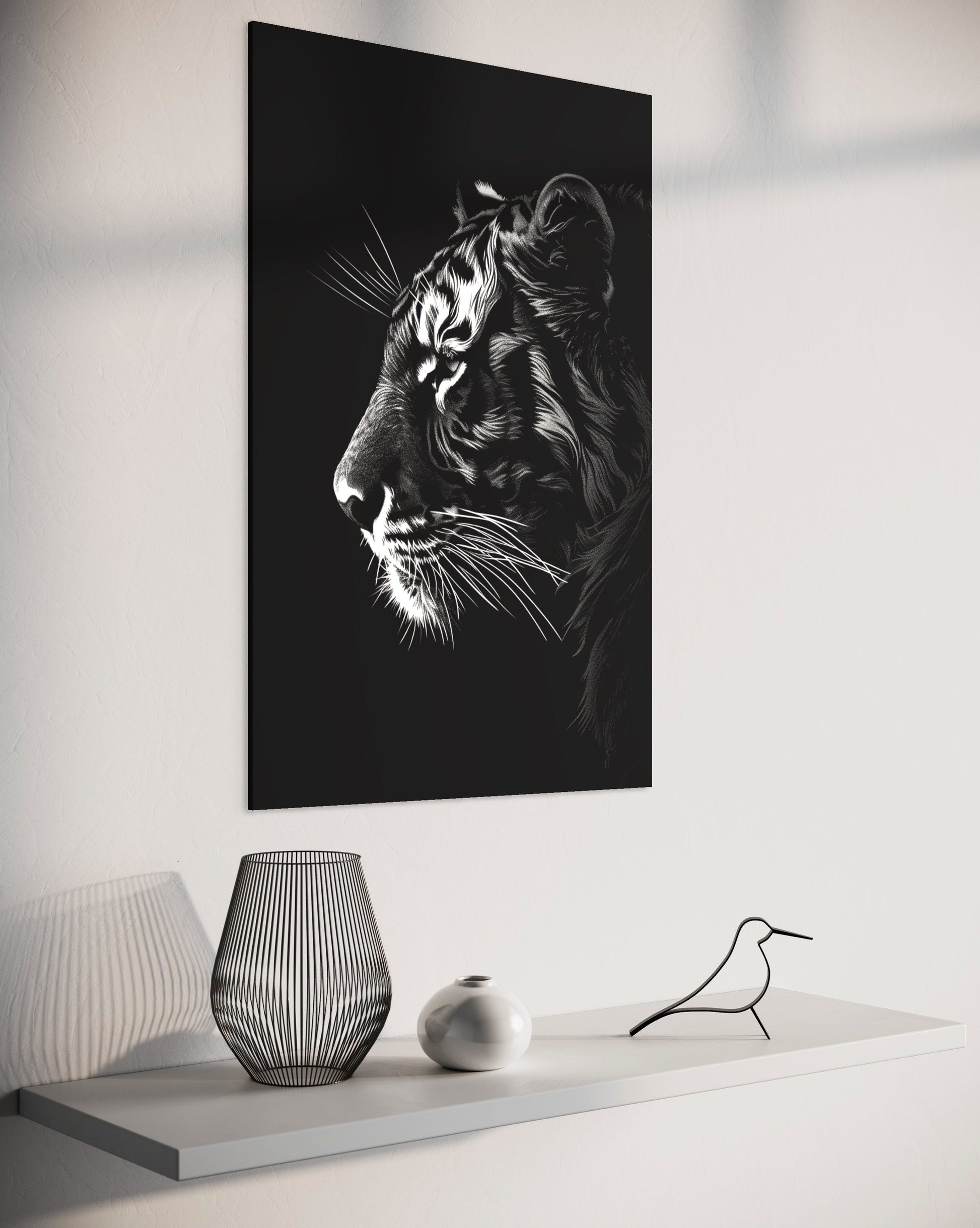 black tiger portrait-[Aluminium]-[Canvas]-[Poster]-[plexiglas]-luxeprintz