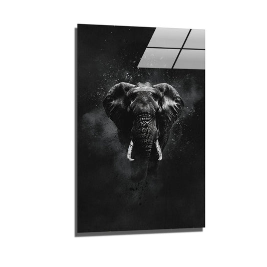 midnight elephant noir-[Aluminium]-[Canvas]-[Poster]-[plexiglas]-luxeprintz