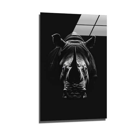 rhino noir portrait-[Aluminium]-[Canvas]-[Poster]-[plexiglas]-luxeprintz