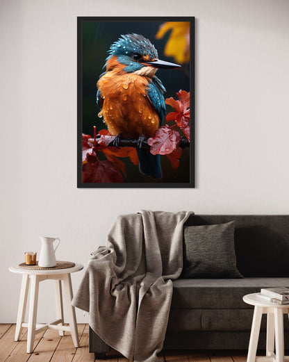 The Crystal Blue Kingfisher-[Aluminium]-[Canvas]-[Poster]-[plexiglas]-luxeprintz