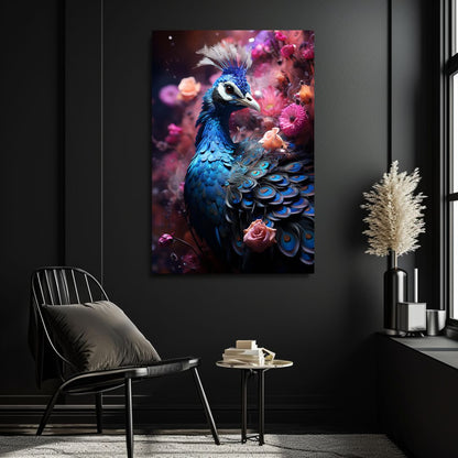 Lila Garden Series - Peacock & Hummingbird Drieluik-[Aluminium]-[Canvas]-[Poster]-[plexiglas]-luxeprintz