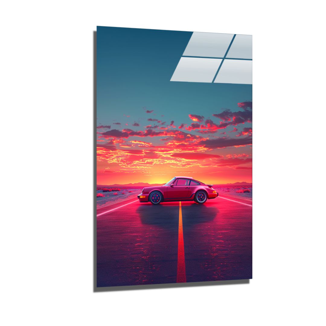Sunset drive-[Aluminium]-[Canvas]-[Poster]-[plexiglas]-luxeprintz