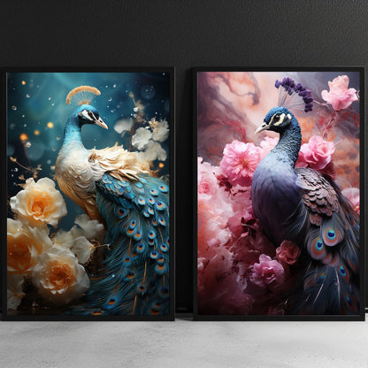 Peacock elegance & Peacock gardens / Bundel-[Aluminium]-[Canvas]-[Poster]-[plexiglas]-luxeprintz