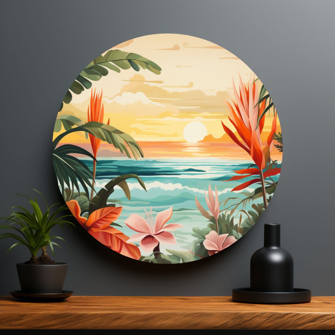 Tropical sunset-[Aluminium]-[Canvas]-[Poster]-[plexiglas]-luxeprintz